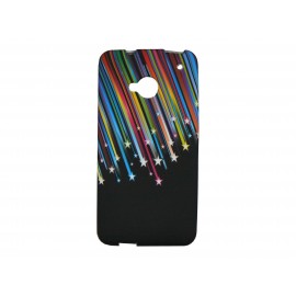 Coque silicone pour HTC One étoiles filantes + film protection écran