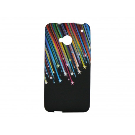 Coque silicone pour HTC One étoiles filantes + film protection écran