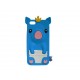 Coque silicone pour Iphone 5C cochon bleu + film protection écran