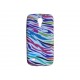 Coque silicone pour Samsung Galaxy S4 Mini / I9190 zèbre multicolore + film protection écran offert