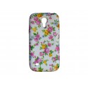 Coque silicone pour Samsung Galaxy S4 Mini / I9190 petites fleurs roses  + film protection écran offert