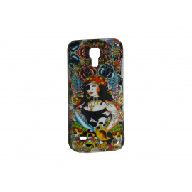 Coque TPU pour Samsung Galaxy S4 Mini / I9190 dame pirate + film protection écran offert