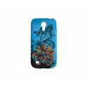 Coque silicone pour Samsung Galaxy S4 Mini / I9190 papillons et fleurs multicolores  + film protection écran offert