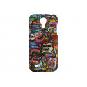 Coque pour Samsung Galaxy S4 Mini / I9190 personnages multicolores + film protection écran offert