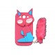 Coque silicone pour Samsung Galaxy S3 / I9300 renard rose fuschia + film protection écran offert