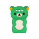 Coque silicone pour Samsung Galaxy S3 / I9300 ourson vert + film protection écran offert