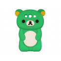 Coque silicone pour Samsung Galaxy S3 / I9300 ourson vert + film protection écran offert
