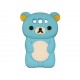 Coque silicone pour Samsung Galaxy S3 / I9300 ourson bleu turquoise + film protection écran offert