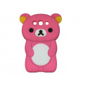 Coque silicone pour Samsung Galaxy S3 / I9300 ourson rose fuschia + film protection écran offert