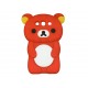 Coque silicone pour Samsung Galaxy S3 / I9300 ourson rouge + film protection écran offert