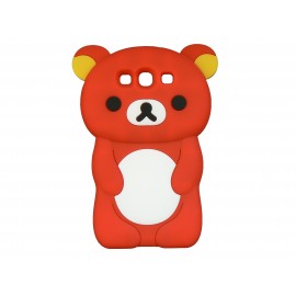 Coque silicone pour Samsung Galaxy S3 / I9300 ourson rouge + film protection écran offert