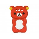 Coque silicone pour Samsung Galaxy S3 / I9300 ourson rouge + film protection écran offert