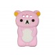 Coque silicone pour Samsung Galaxy S3 / I9300 ourson rose clair + film protection écran offert