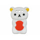 Coque silicone pour Samsung Galaxy S3 / I9300 ourson blanc + film protection écran offert