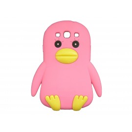 Coque silicone pour Samsung Galaxy S3 / I9300 poussin rose bec jaune + film protection écran offert