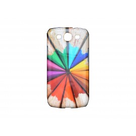 Coque pour Samsung Galaxy S3 / I9300 moderne multicolore + film protection écran offert