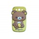 Coque silicone jaune pour Samsung Galaxy S3 / I9300 ourson marron + film protection écran offert