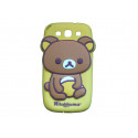 Coque silicone jaune pour Samsung Galaxy S3 / I9300 ourson marron + film protection écran offert