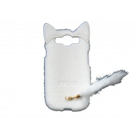 Coque pour Samsung Galaxy S3 / I9300 oreilles chat blanc + film protection écran offert