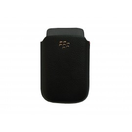 Etui en cuir noir Blackberry Torch 9800 + film protection écran