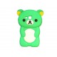 Coque silicone pour Samsung Galaxy Trend/S7560 ourson vert + film protection écran offert