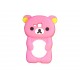 Coque silicone pour Samsung Galaxy Trend/S7560 ourson rose bonbon + film protection écran offert