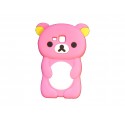 Coque silicone pour Samsung Galaxy Trend/S7560 ourson rose bonbon + film protection écran offert