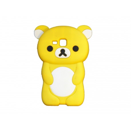 Coque silicone pour Samsung Galaxy Trend/S7560 ourson jaune + film protection écran offert