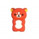 Coque silicone pour Samsung Galaxy Trend/S7560 ourson rouge + film protection écran offert