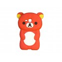 Coque silicone pour Samsung Galaxy Trend/S7560 ourson rouge + film protection écran offert