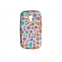 Coque silicone pour Samsung Galaxy Trend/S7560 petites fleurs multicolores + film protection écran offert