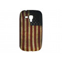 Coque silicone pour Samsung Galaxy Trend/S7560 USA/Etats-Unis vintage + film protection écran offert