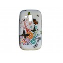 Coque silicone pour Samsung Galaxy Trend/S7560 papillons et cercles + film protection écran offert