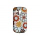 Coque silicone pour Samsung Galaxy Trend/S7560 fleurs marrons + film protection écran offert