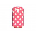 Coque TPU pour Samsung Galaxy Trend/S7560 rose bonbon à pois blancs + film protection écran offert