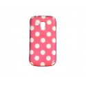 Coque TPU pour Samsung Galaxy Trend/S7560 rose bonbon à pois blancs + film protection écran offert