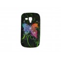 Coque silicone pour Samsung Galaxy Trend/S7560 papillon multicolore + film protection écran offert