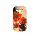 Coque silicone pour Samsung Galaxy Trend/S7560 fleurs rouges + film protection écran offert