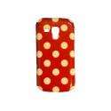 Coque TPU pour Samsung Galaxy Trend/S7560 rouge à pois blancs + film protection écran offert