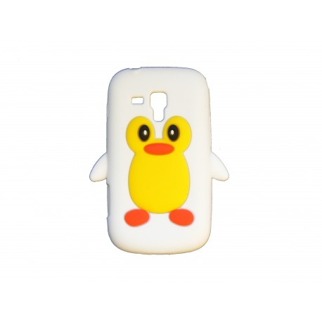 Coque silicone pour Samsung Galaxy Trend/S7560 pingouin blanc + film protection écran offert