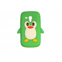 Coque silicone pour Samsung Galaxy Trend/S7560 pingouin vert + film protection écran offert