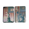 Pochette Ipad Mini drapeau USA/Etats-Unis statue de la liberté + film protection écran offert