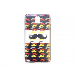 Coque pour Samsung Galaxy Note 3/N9000 moustaches multicolores + film protection écran offert
