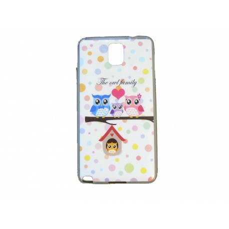 Coque pour Samsung Galaxy Note 3/N9000 famille hibou + film protection écran offert