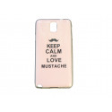 Coque pour Samsung Galaxy Note 3/N9000 moustache keep calm+ film protection écran offert