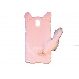 Coque pour Samsung Galaxy Note 3/N9000 oreilles de chat rose clair+ film protection écran offert