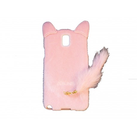 Coque pour Samsung Galaxy Note 3/N9000 oreilles de chat rose clair+ film protection écran offert