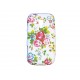 Coque silicone pour Samsung Galaxy Trend/S7560 petites fleurs rouges + film protection écran offert