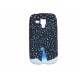 Coque silicone noire pour Samsung Galaxy Trend/S7560 flocons de neige + film protection écran offert