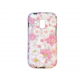 Coque TPU pour Samsung Galaxy Trend/S7560 petites fleurs roses + film protection écran offert